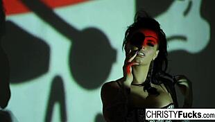 sexy christy mack the pirate plays with her amazing ass and tight wet pussy