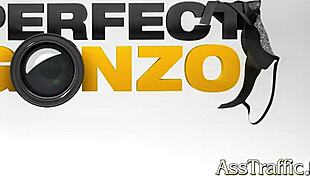 brunette babe bent over for hard anal fucking and cumshot