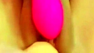 she's excited to fuck her own pussy, but can she handle it?