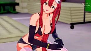 I'm Yoko Littner, the skinny babe from Gurren Lagann, and I'm so horny I need hardcore sex right now.