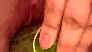 Horny Teen Shoves Cucumber Deep as a Dildo in Wild Solo Play.