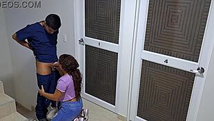 Pregnant Horny Girl Sucks Nurse's Dick Deep!