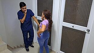 Pregnant Horny Girl Sucks Nurse's Dick Deep!