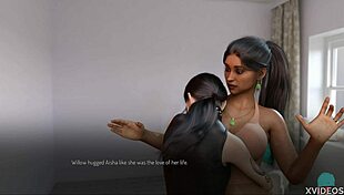 College bound milf shows big voluptuous boobs in roleplay game