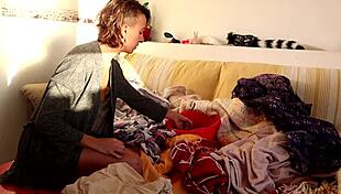 I Found A Big Cock Folding Clothes