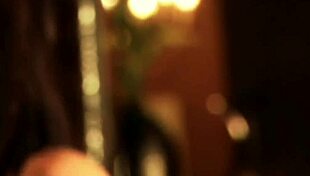 Erotic brunette dancer teases in the night