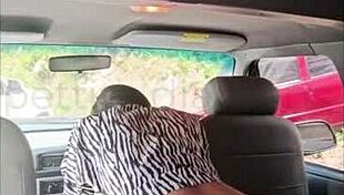 She sneaks public sex in the parking lot, fingering pussy wildly