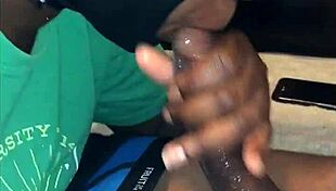 maskedwhore deepthroats a big black cock, sucking like a slut for a massive cumshot