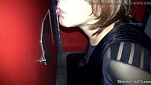 T-Girls Teasing And Pleasing Cocks At Gloryholes