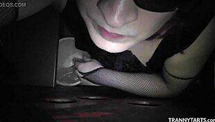 T-Girls Teasing And Pleasing Cocks At Gloryholes