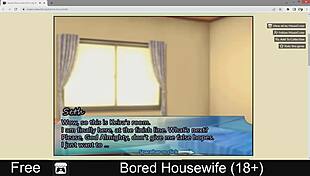 Bored housewife relaxes