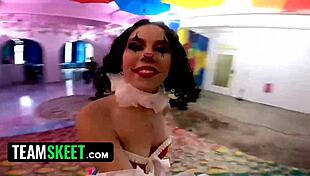 Fetish face fucking with cosplaying clowns Satine Summers and Chad Alva