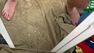 Masturbating Naked Indoors and Outdoors for Miss