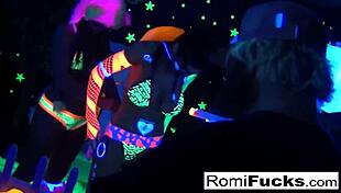 Romi Rain And Dani Daniels Fuck In Black-Light Fun!