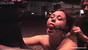 Czech slave gets fucked in public.