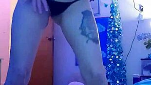 Sexy Amateur Performs Intense Striptease, Ripping Clothes While Masturbating On Webcam