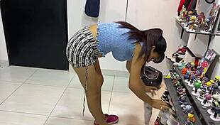 Maid's Big Tits Drip Milk After Birth