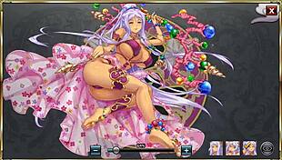 animated gif of huang gai in bikini from shinrenki musou tenka touitsu den