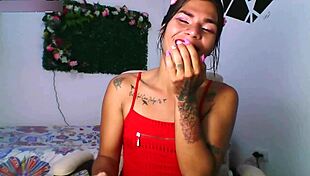 Ts angelique monroe performs a webcam show on august 1 2023