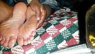 Rubbing My Cock Until I Explode On Ex Gfs Oily Soles