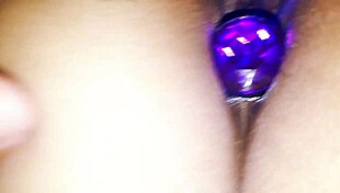 Playing With Sister's Anus And Her Purple Plug In Homemade Fun