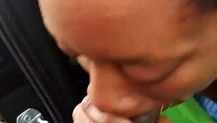 she's sucking my cock sloppy outside, swallowing it all