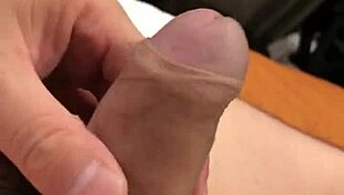 i feel so aroused masturbating my down-bent dick, jerking off slowly as an asian japanese guy