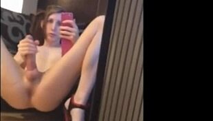 Bigcock Shemale Dominates Solo Webcam Play