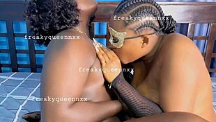 Amateur Black Lesbians Lick and Play with Each Other's Pussies