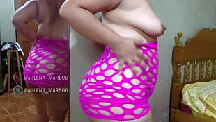 Latina beauty Milena Mars reveals her sensual side with her enormous curves