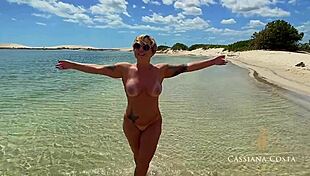 Naked beach walk leads to inviting fisherman for passionate sex