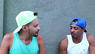 Brazilian Gay Men Swap Big Cocks in Peripheral Street Bareback Ass Fucking