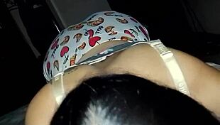 Boyfriend Cums Completely in Cousin's Mouth During Sucking