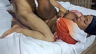 Pastor's Stepdaughter Enjoys Stretching In Hotel Room