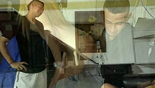 Desperate blonde stepsister gets bent over and fucked hard in the living room