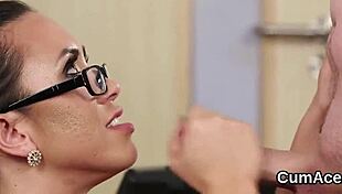 Flirty Beauty Gets Cumshot On Face!