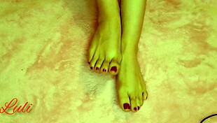 i fix my feet and give them a rich massage