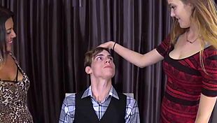 She casually licks and spits on the guy's face in this vore fetish video, savoring every bit of saliva.