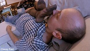 Right stinky stockings smelling handjob in garter belt