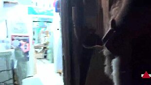 Wow! Sexy Ebony MILF In Fishnets And Lingerie Surprises At The Shop!