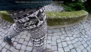 Norwegian legging outdoor fetish adventure unfolds in the wild.