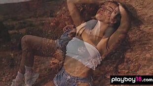 Bombastic busty European babes Gloria Sol and Ilvy Kokomo ripping clothes outdoor 😍