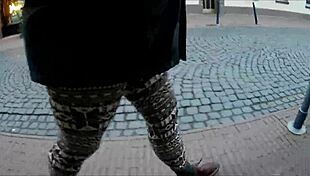 Norwegian legging outdoor fetish adventure unfolds in the wild.