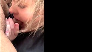 fat woman passionately sucking my cock