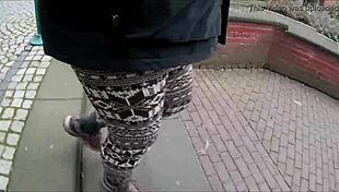 Norwegian legging outdoor fetish adventure unfolds in the wild.