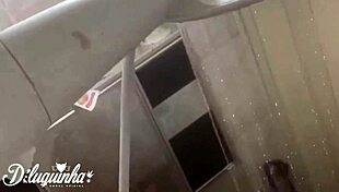 Caught! Teen 18+ amateur in hardcore bath licking big cock