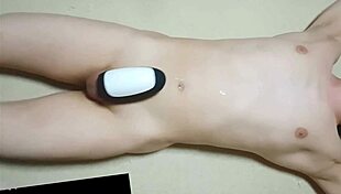 Boy masturbates with rotor