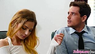 Australian beauty Sydney Cole panics while having a threesome with Tyler Nixon and Aaliyah Love in Twistys production