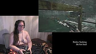 Naked BBW Plays Resident Evil Village