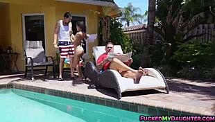 Latina cutie Holly Hendrix hot anal poolside